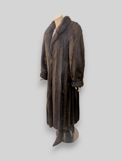 Long Hair Beaver Coat -Medium
