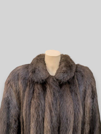 Long Hair Beaver Coat -Medium