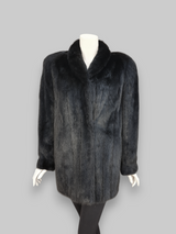 Vintage Black Dyed Mink Jacket -Large