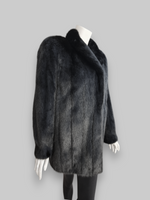 Vintage Black Dyed Mink Jacket -Large