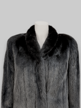 Vintage Black Dyed Mink Jacket -Large