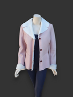 Pink Womens Merino Shearling Jacket -Size 40