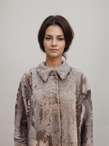 DiBello Natural Tan Swakara Lamb 7/8 Coat -Size 38