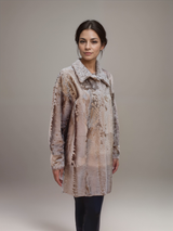 DiBello Natural Tan Swakara Lamb 7/8 Coat -Size 38