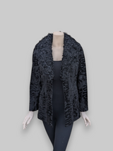 Black Russian Broadtail Lamb w/ Kalgan Lamb Collar Jacket -Small