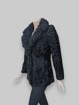 Black Russian Broadtail Lamb w/ Kalgan Lamb Collar Jacket -Small