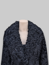 Black Russian Broadtail Lamb w/ Kalgan Lamb Collar Jacket -Small