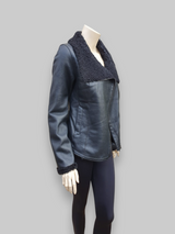 Black Nappa Shearling Jacket -Small