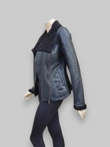 Black Nappa Shearling Jacket -Small