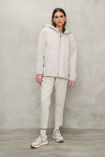 "Suprema" Sand Merino Shearling Jacket w/ Reversible Raincoat - Size 44