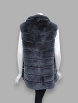 "Suprema" Gray Rex Rabbit Vest - Size 44