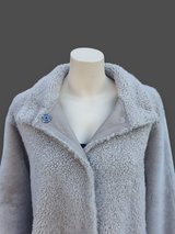 "Suprema" Sand Merino Shearling Jacket w/ Reversible Leather - Size 44