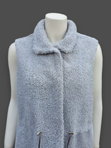 "Suprema" Sand Merino Shearling Vest w/ Reversible Cashmere - Size 42