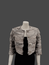 Tan Broadtail Paw Bolero Jacket -Small