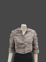 Tan Broadtail Paw Bolero Jacket -Small