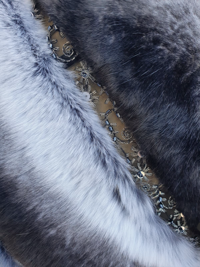 Natural Chinchilla Cape -Small/Medium