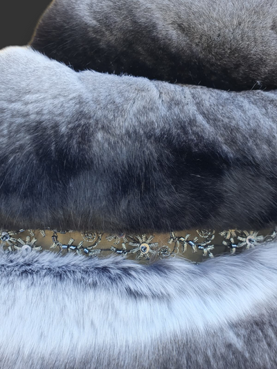 Natural Chinchilla Cape -Small/Medium