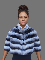 Natural Chinchilla Cape -Small/Medium