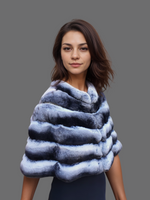 Natural Chinchilla Cape -Small/Medium