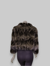 Natural Russian Sable Sections Bolero Jacket -Small
