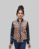 Leopard Print Stenciled Calf Skin & Leather Jacket -Small/Medium
