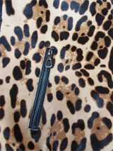Leopard Print Stenciled Calf Skin & Leather Jacket -Small/Medium