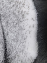 Black Cross Mink & Black Fox Cape -One Size