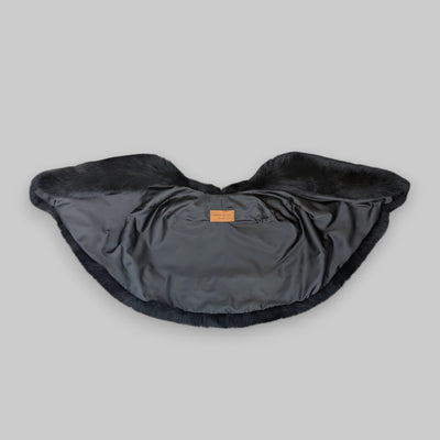 Black Mink & Black Fox Cape -One Size