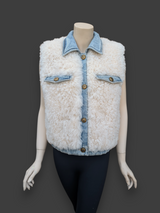 Denim Lamb Vest -Small