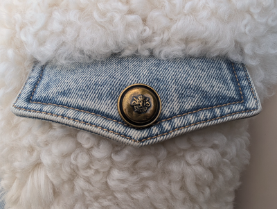 Denim Lamb Vest -Small