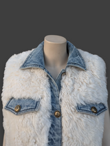 Denim Lamb Vest -Medium