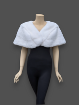White Mink Stole -One Size