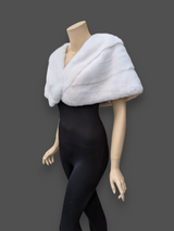 White Mink Stole -One Size