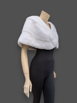 White Mink Stole -One Size