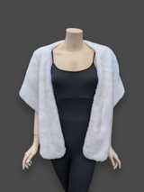 White Mink Stole -One Size