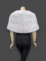 White Mink Stole -One Size