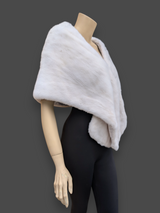 White Mink Stole -One Size