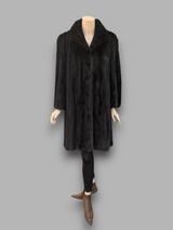 Dark Mink Swing Coat -Medium