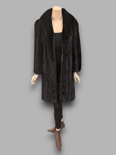 Dark Mink Swing Coat -Medium