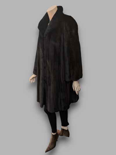 Dark Mink Swing Coat -Medium