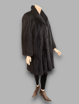 Dark Mink Swing Coat -Medium