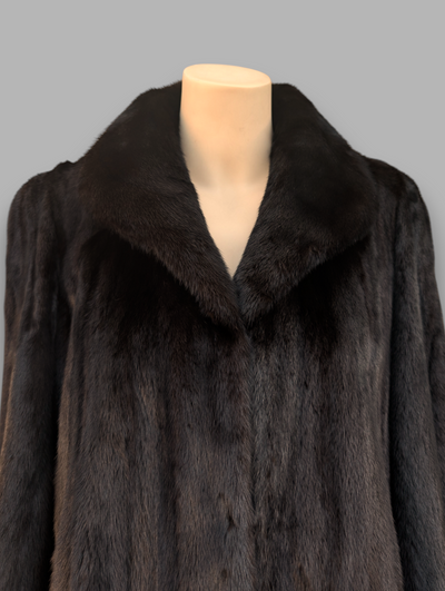 Dark Mink Swing Coat -Medium