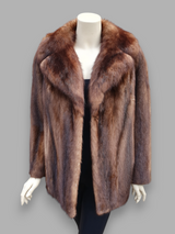 Vintage Autumn Haze Mink Jacket w/ Sable Collar  -Small/Medium