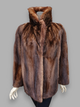 Vintage Autumn Haze Mink Jacket w/ Sable Collar  -Small/Medium