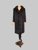 Vintage Dark Brown Mink Coat -Large