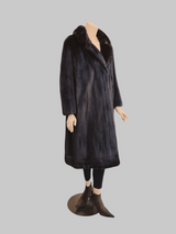 Vintage Dark Brown Mink Coat -Large