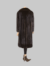 Vintage Dark Brown Mink Coat -Large