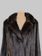 Vintage Dark Brown Mink Coat -Large