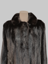 Vintage Dark Brown Mink Coat -Large