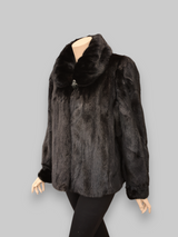 Black Dyed Mink Stroller -Large